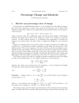 Percentage Change and Elasticity