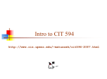 Intro to CIT 594