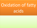 Oxidation of fatty acids