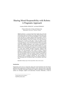 1. Moral Responsibility and Intelligent Systems