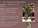 V. Speciation Notes