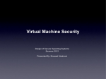 Security of Virtual Machines