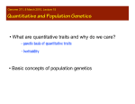 Quantitative and Population Genetics
