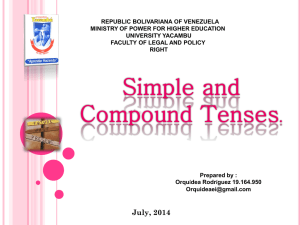 simple and compound Tenses.