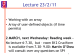 Arrays, user-defined type arrays. - Department of Computer Science