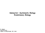 Systematic and evolutionary biology