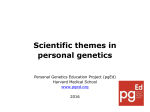 PowerPoint slides - Personal Genetics Education Project