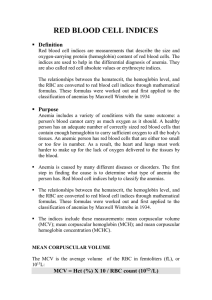 RED BLOOD CELL INDICES