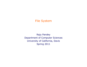 File System - UC Davis Computer Science