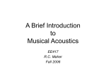 Intro to Musical Acoustics