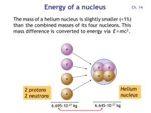Energy per nucleon