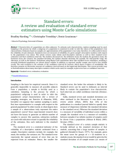 Standard errors: A review and evaluation of standard error