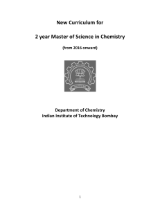 M.Sc.Course - Department of Chemistry, IIT Bombay