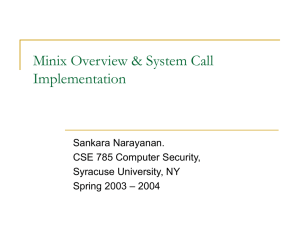 System Call Implementation - Computer and Information Science