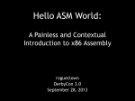 Hello ASM World: A Painless and Contextual Introduction to x86