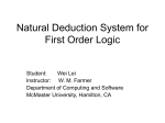 Natural Deduction Proof System