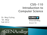 CSIS-110 Introduction to Computer Science