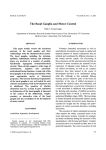 The Basal Ganglia and Motor Control