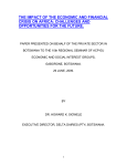 The impact of the economic and financial crisis on Africa