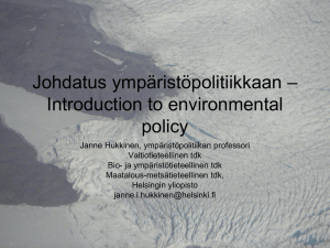 Environmental policy tools