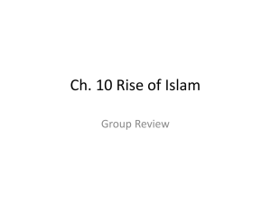Ch. 10 Rise of Islam