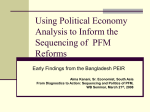 Using Political Economy Analysis to Inform the Sequencing of PFM