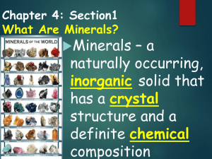 Minerals - McEachern High School