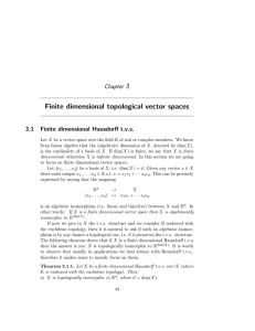 Finite dimensional topological vector spaces