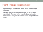 Right Triangle Trigonometry Day 1