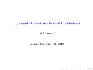 1.3 Density Curves and Normal Distributions