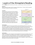 Layers of the Atmosphere Reading