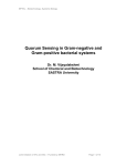 Quorum Sensing in Gram-negative and Gram-positive