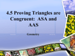 Proving Triangles Congruent by ASA and AAS