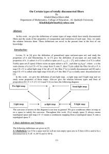 On Certain types of totally disconnected fibers By Khalid Shaiya