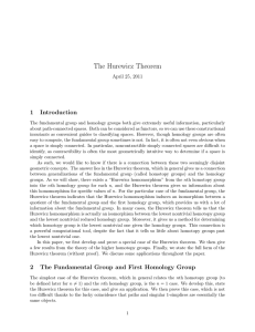 The Hurewicz Theorem