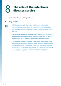 8 The role of the infectious diseases service