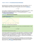 The Standard Normal Distribution