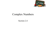 Complex Numbers - peacock