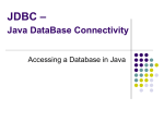 JDBC (Java DataBase Connectivity)