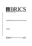 A Definability Theorem for First Order Logic