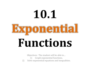 10.1 Exponential Functions