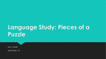 Language Study: Pieces of a Puzzle