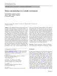 Fitness and physiology in a variable environment