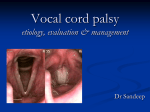 Recurrent laryngeal nerve paralysis