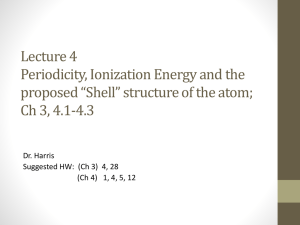 ionization energies