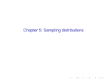 Chapter 5: Sampling distributions