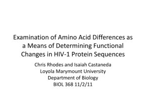 Examination of Amino Acid Differences as a Means