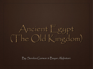 Ancient Egypt (The Old Kingdom) - History-13-14