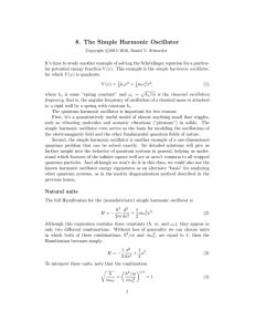 The Simple Harmonic Oscillator