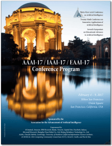 AAAI 2017 Conference Program